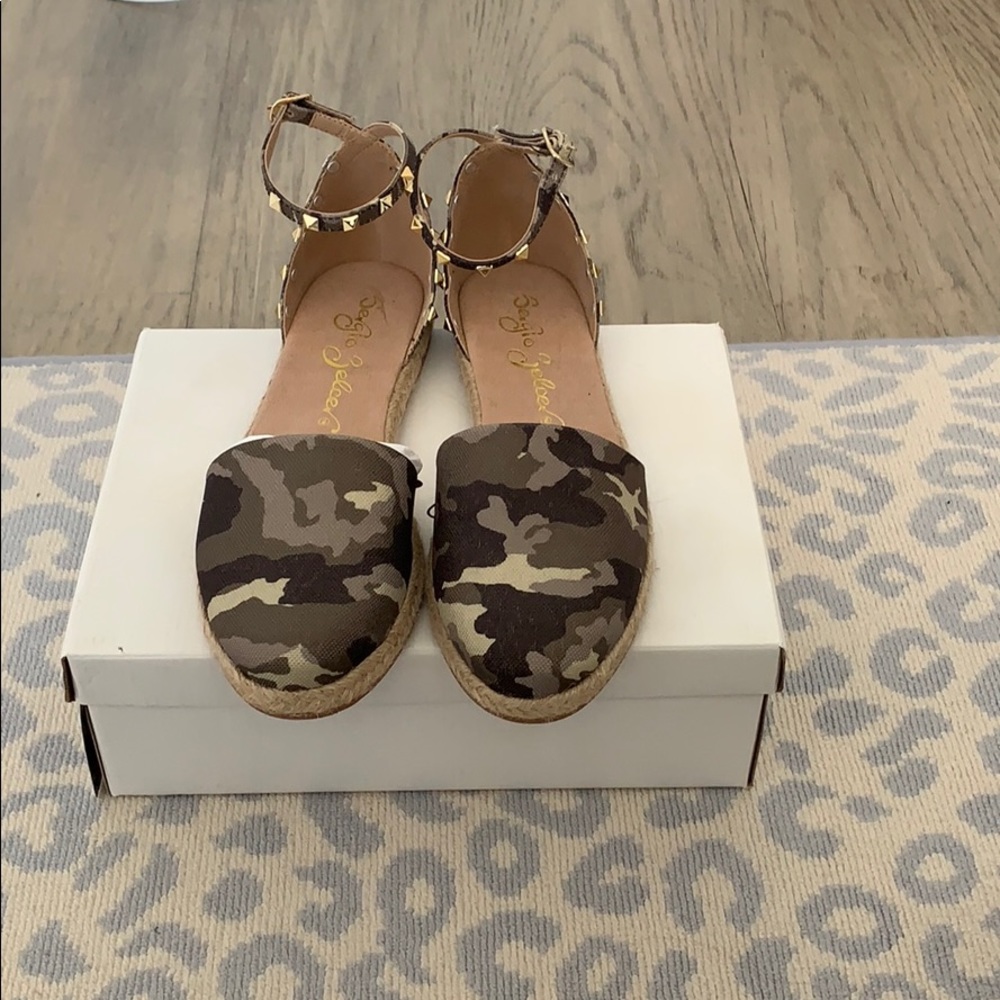 Camo Espadrilles with stud detail
